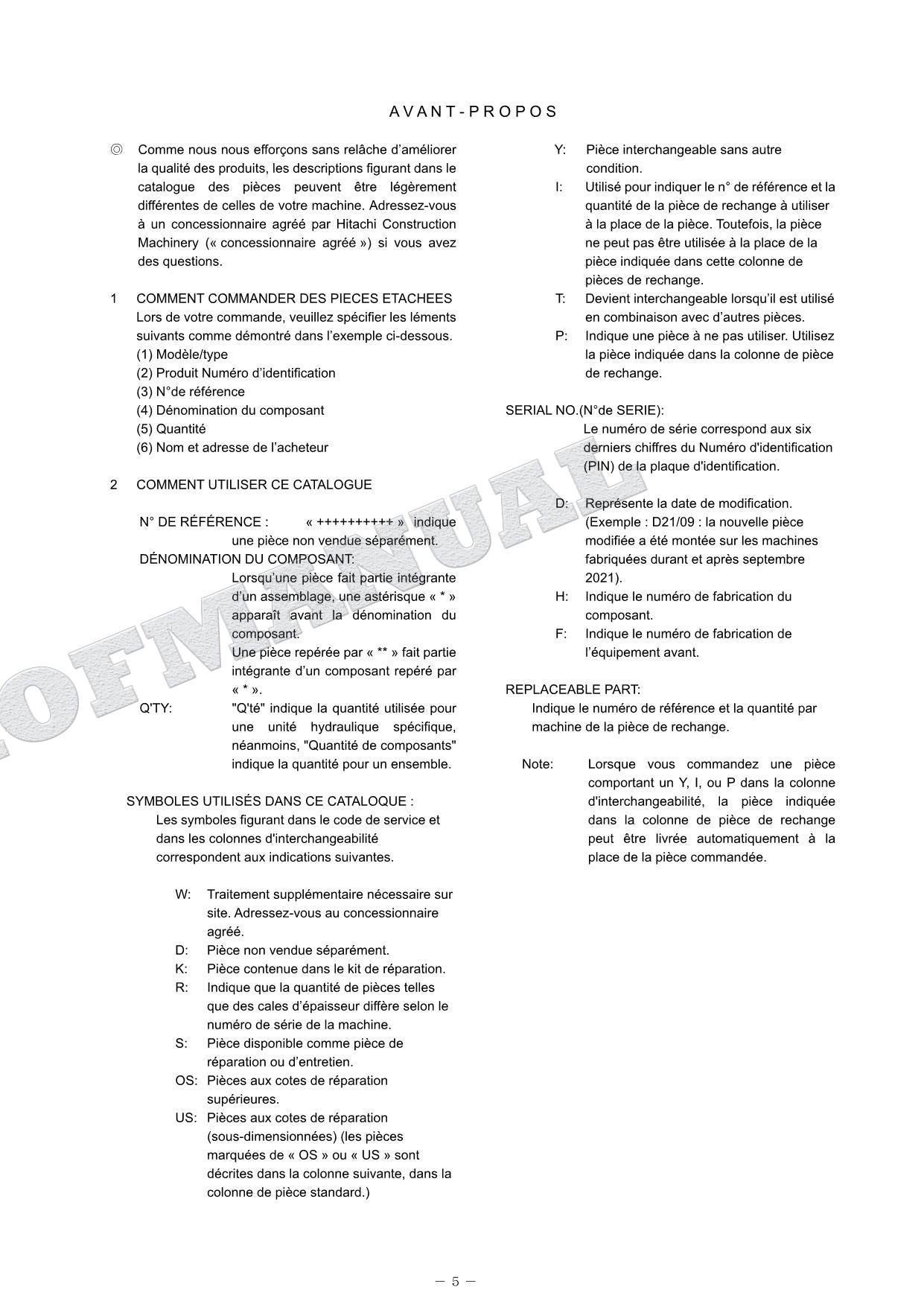 HITACHI ZAXIS ZX135US-7 TURKEY Spec Excavator Parts Catalog Manual PDA490-E1-1