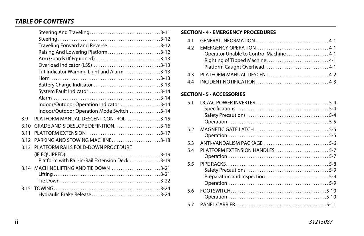 JLG R1532i R1932 R1932i Scissor Lift Maintenance Operators Manual 31215087