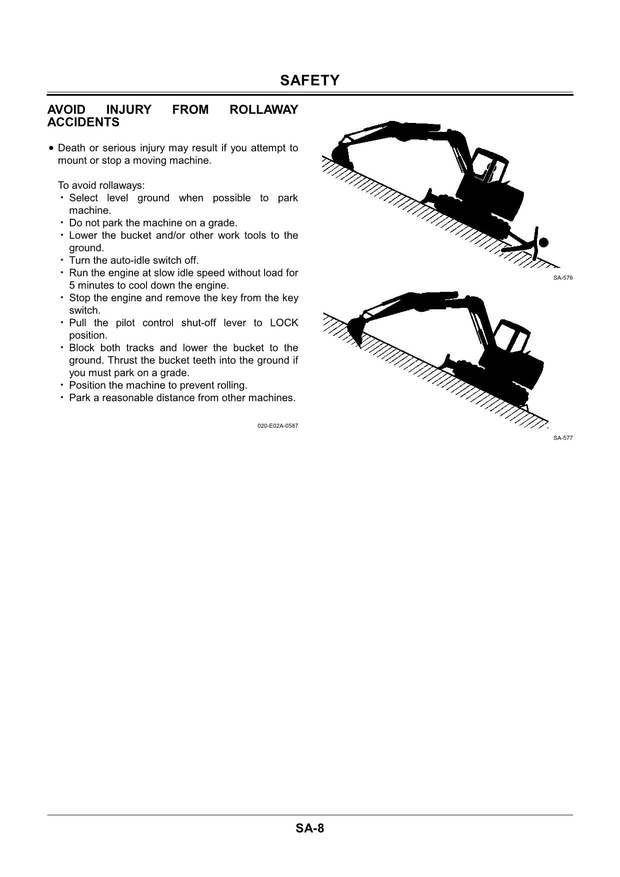 Hitachi EX55UR-3 Excavator Operational Test Troubleshooting Service manual