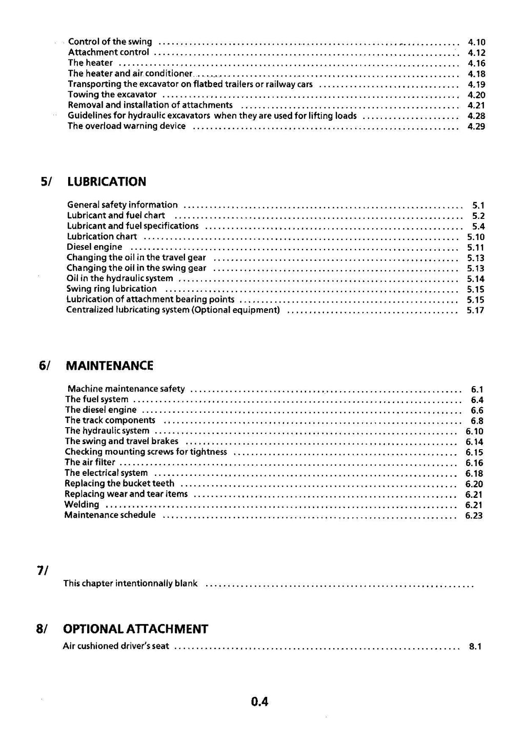 Liebherr R912 Litronic Excavator Operators manual serial 2001