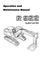 Liebherr R922 Litronic Excavator Operators manual serial 3001