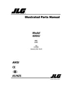 JLG 600AJ  Boom Lift Parts Catalog Manual 31215991