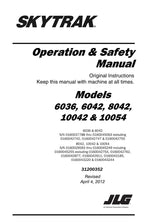 SKYTRAK 10042 10054 6036 6042 8042 Telehandler Operators Manual 31200352