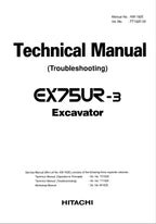 HITACHI EX75UR-3 Excavator Troubleshooting Technical Manual
