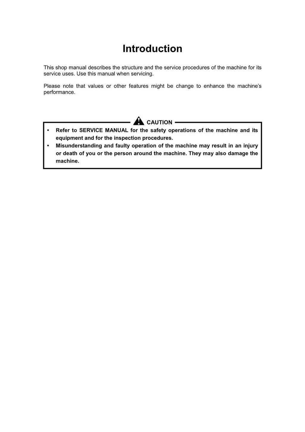 Hitachi LX50-7 Wheel Loader Service Manual