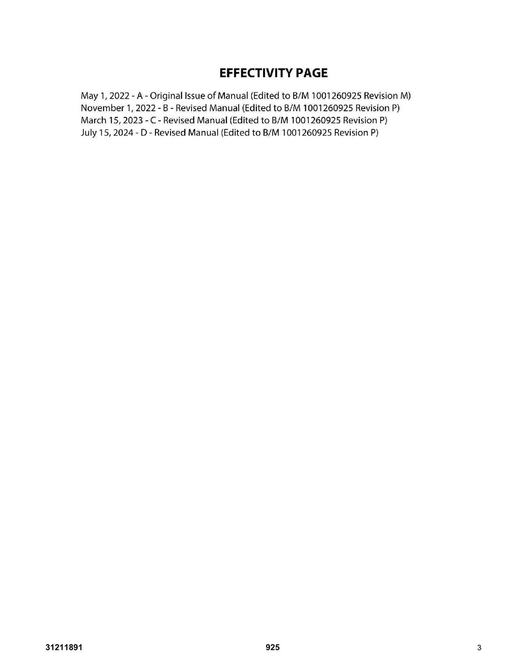 Manual del catálogo de piezas del manipulador telescópico JLG 925