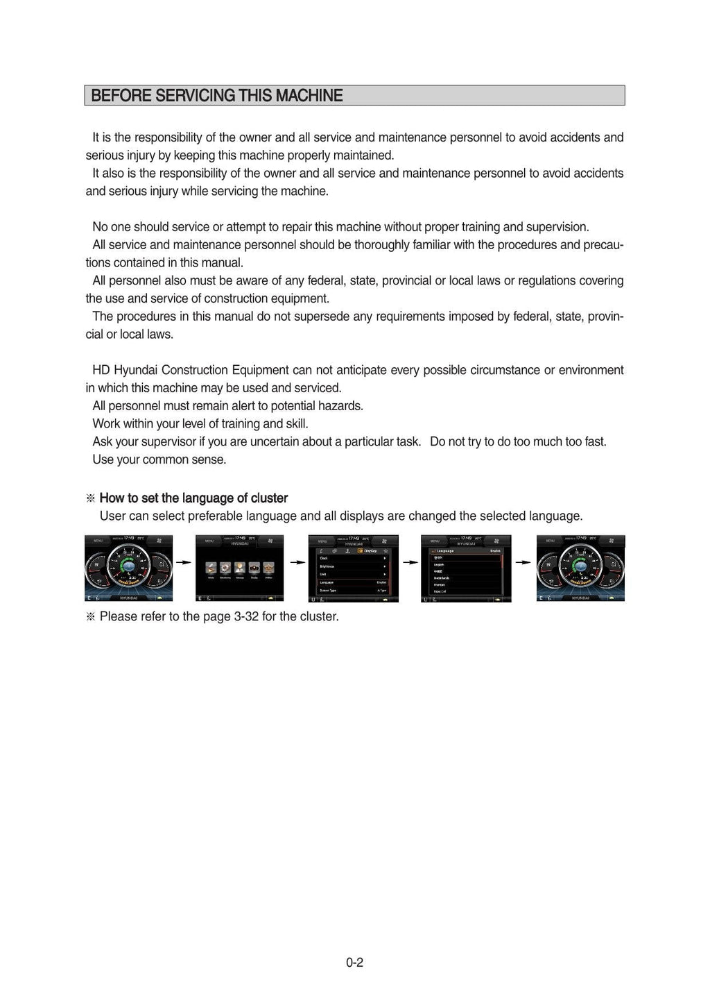 Hyundai HW140 WHEELED EXCAVATOR Operators Maintenance Manual