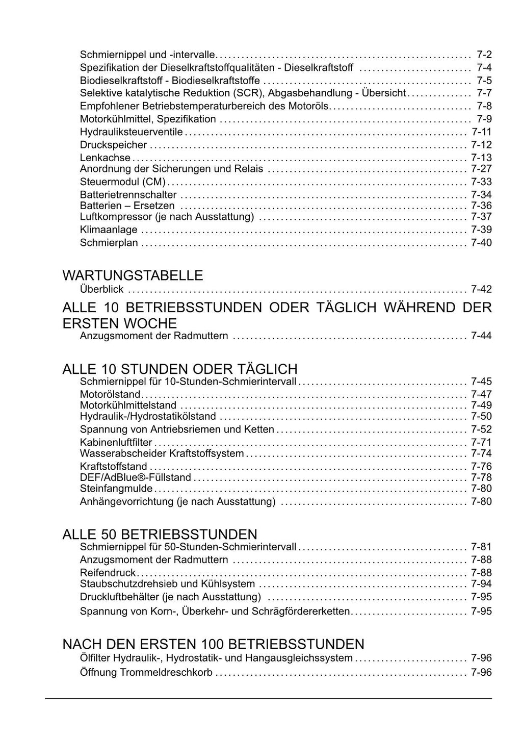 New Holland CX5080 CX6080 CX5090 ELEVATION Mähdrescher Betriebsanleitung 1965