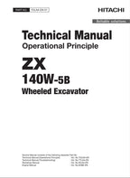 HITACHI ZAXIS ZX140W-5B Excavator Operational Principle Technical Manual