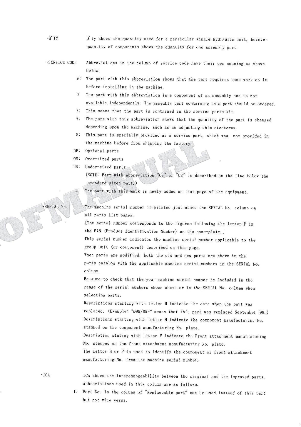 HITACHI EX125WD-5 Equipment Component Excavator Parts Catalog Manual