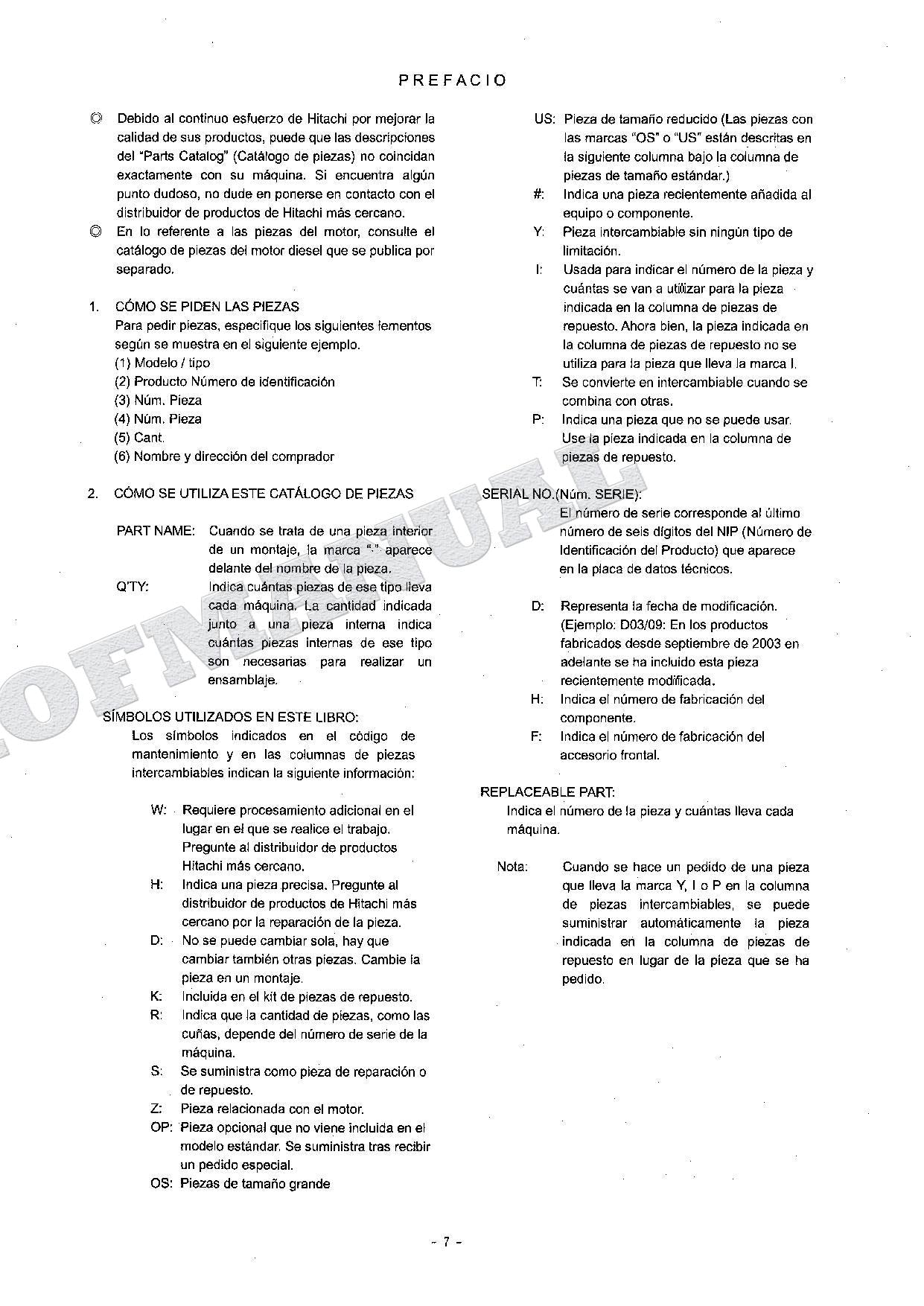 Manual del catálogo de piezas de excavadoras HITACHI ZX70 ZX70LC ZX80 ZX80LCK ZX80SB ZX80SBLC