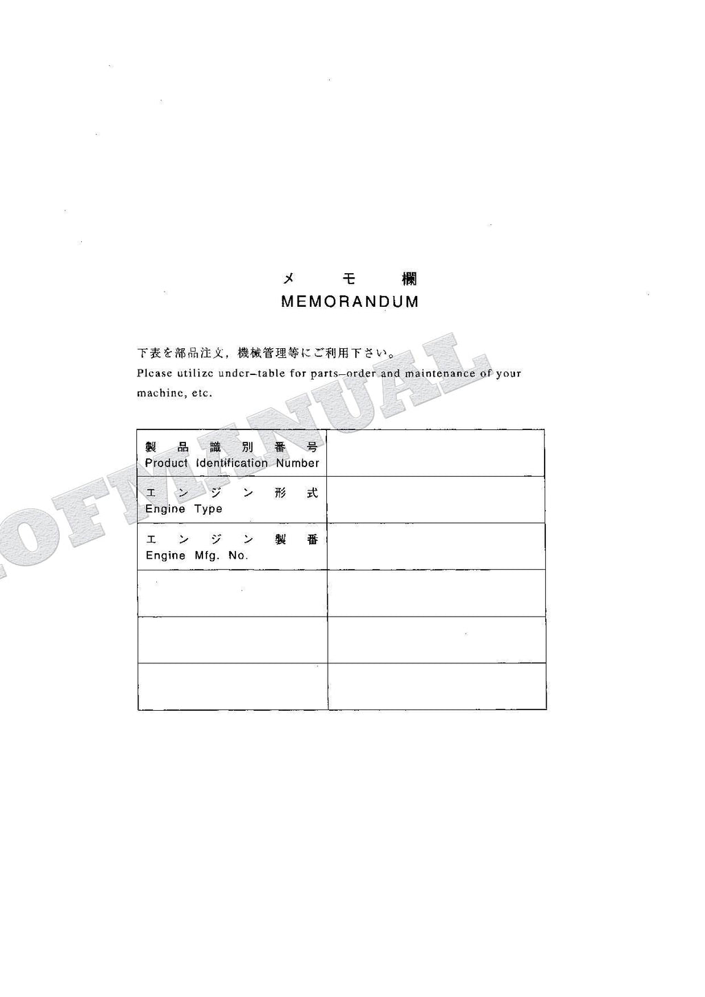HITACHI EX75UR-5 EX75US-5 Excavator Parts Catalog Manual
