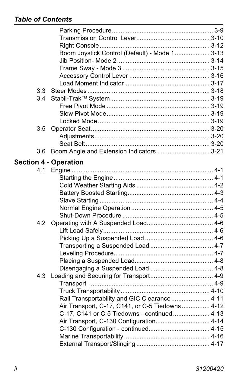 Manual del operador de mantenimiento y operación del manipulador telescópico JLG EIRV