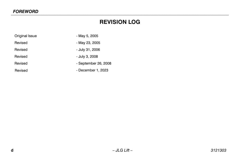 LIFTLUX 210-25 245-25 Scissor Lift Maintenance Operators Manual 3121303