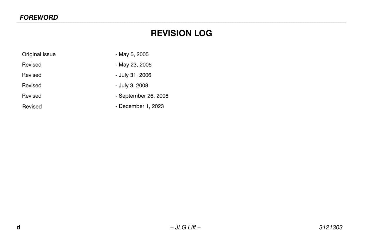 LIFTLUX 210-25 245-25 Scissor Lift Maintenance Operators Manual 3121303