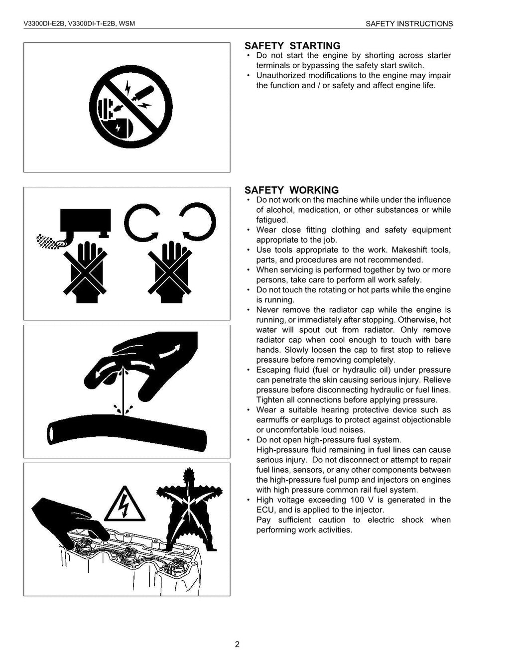 Hitachi V3300DI-E2B V3300DI-T-E2B Wheel Loader Engine Manual