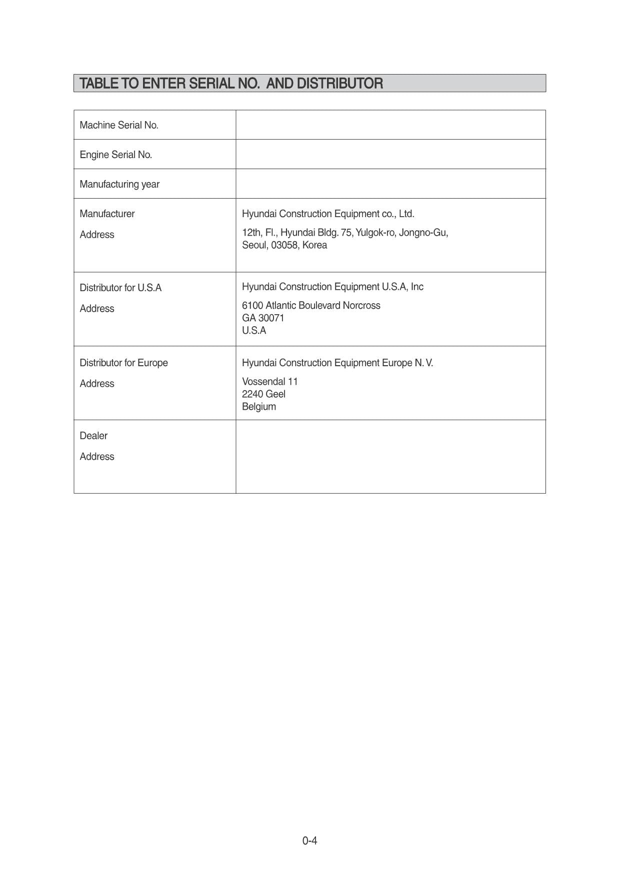 Hyundai HL730TM-9A WHEEL LOADER Operators Maintenance Manual