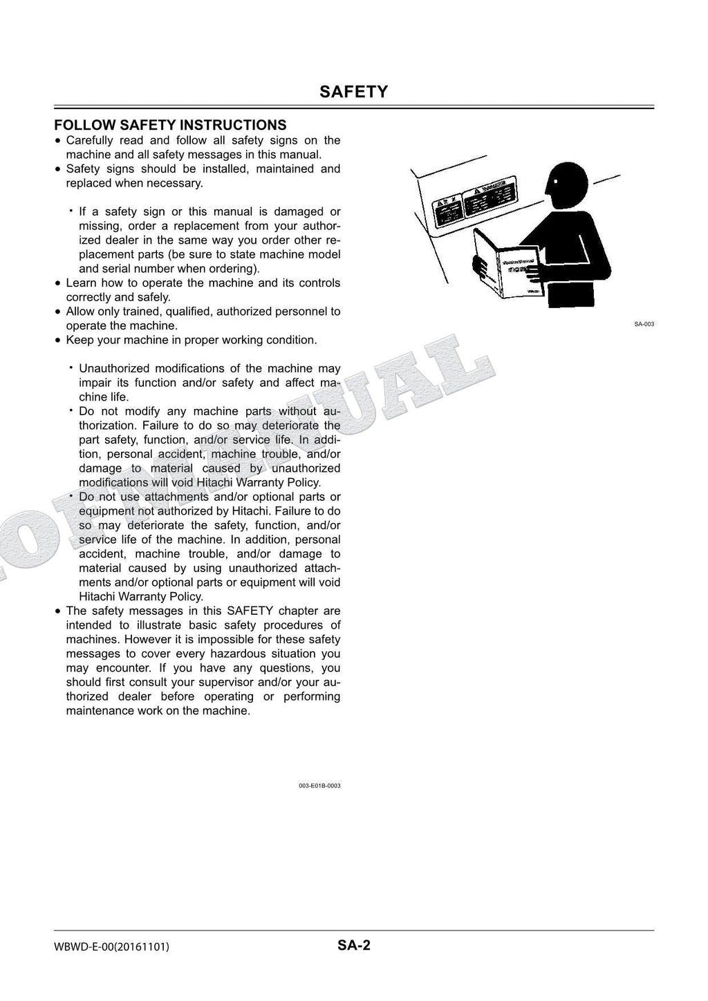 HITACHI ZX200-3G ZX240-3G Repair Service Workshop Manual