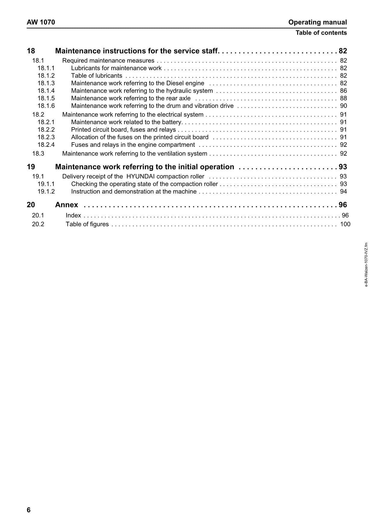 Hyundai HR70C-9 TIER3 ROAD ROLLER Operators Maintenance Manual