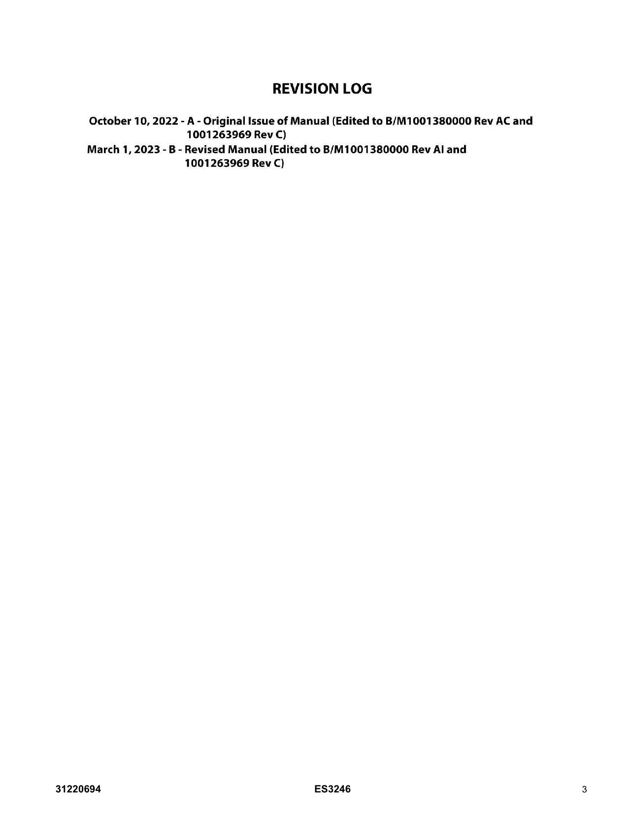 Manual del catálogo de piezas del mástil vertical JLG ES3246