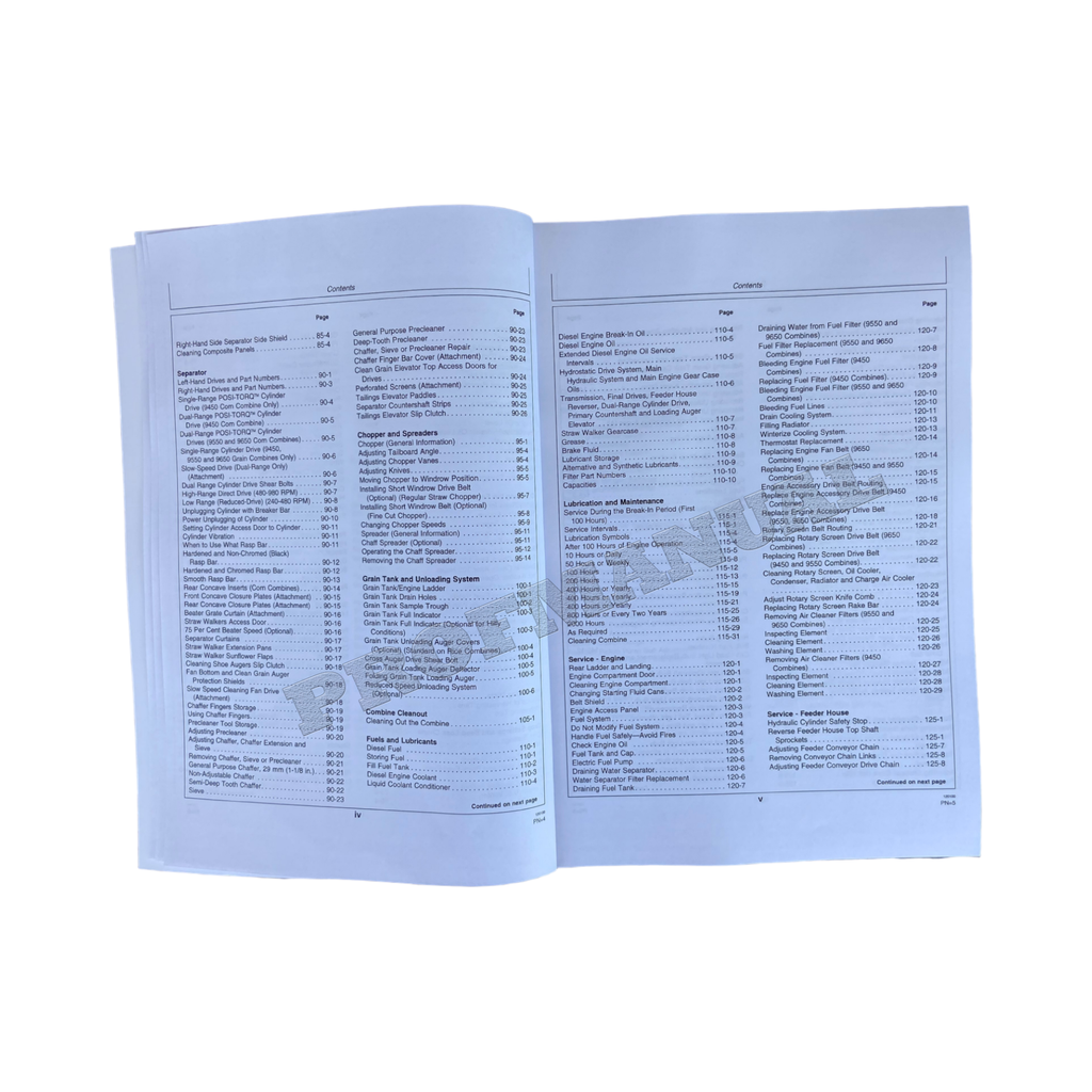 Manual del operador de la cosechadora John Deere 9450, 9550 y 9650 + ¡Extra! OMH175213 