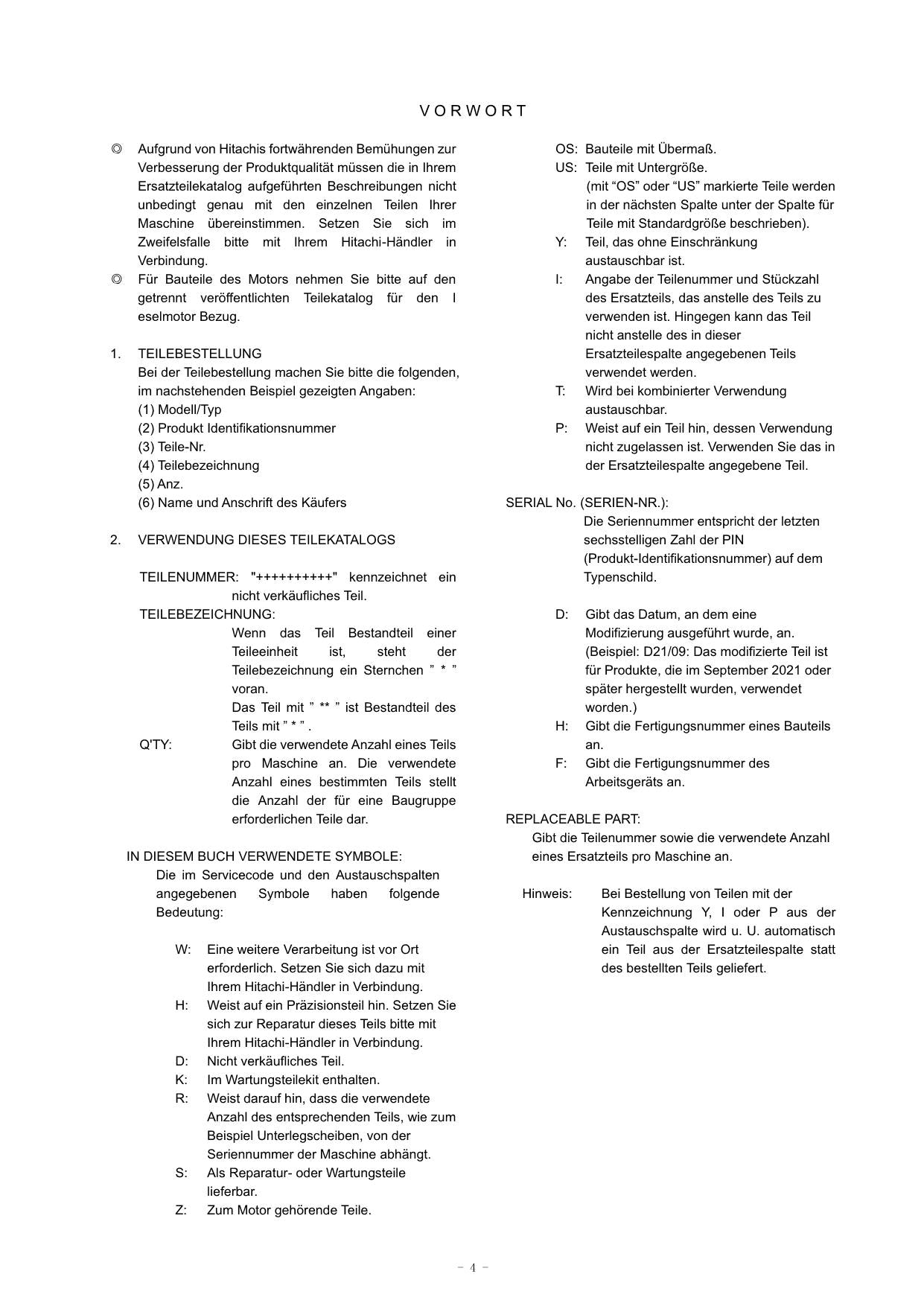 Hitachi ZW80-5B General Export Wheel Loader Parts Catalog Manual SN 020001-up