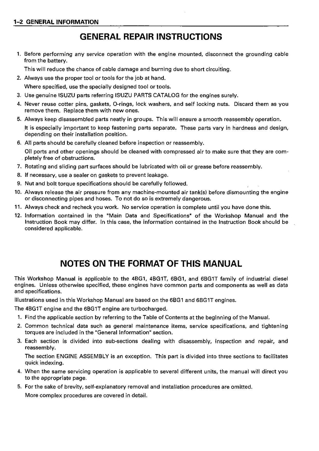 Hitachi 4BG1 6BG1 Wheel Loader Engine Manual