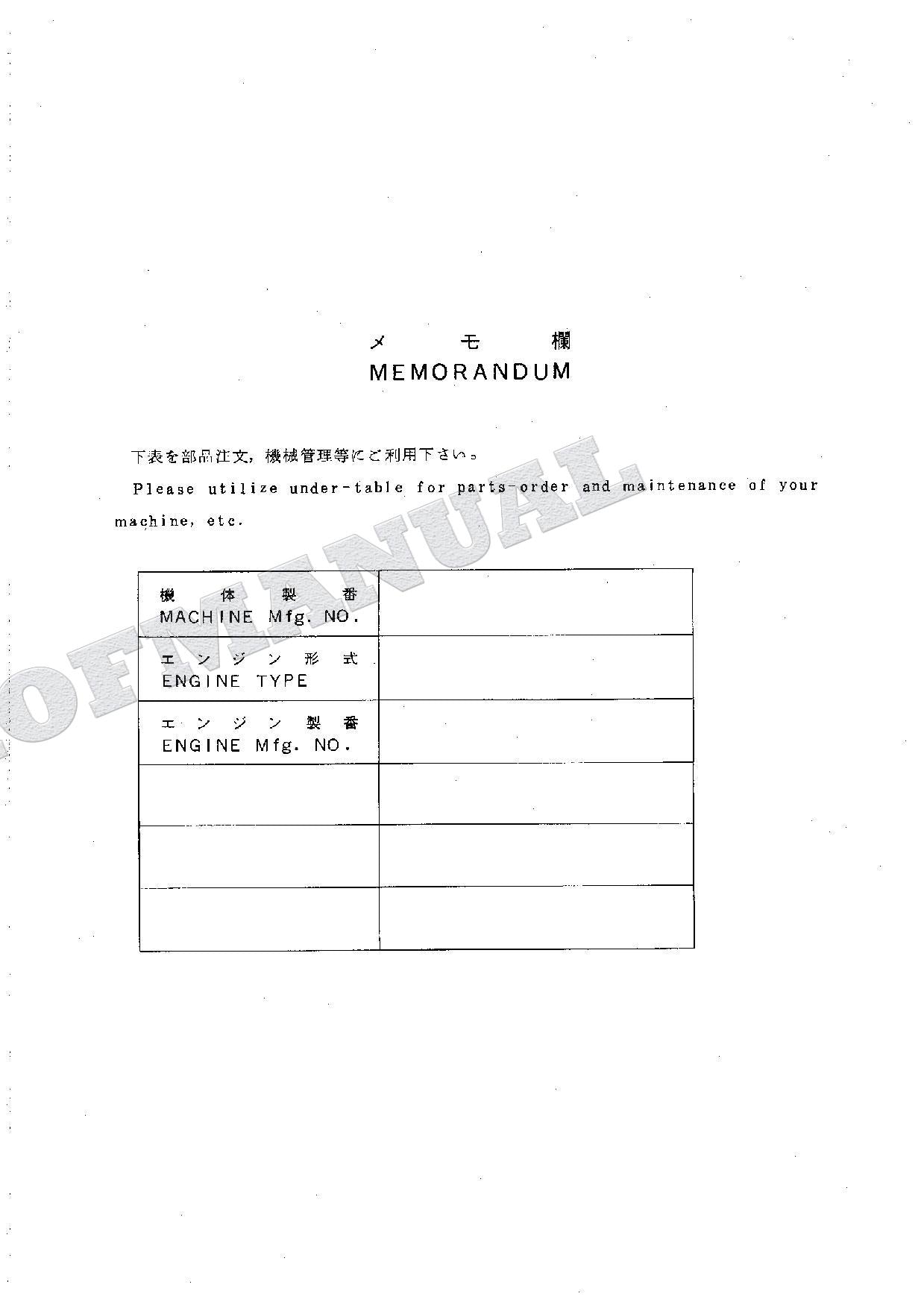 HITACHI EX120-5 Rolling Shovel Excavator Parts Catalog Manual