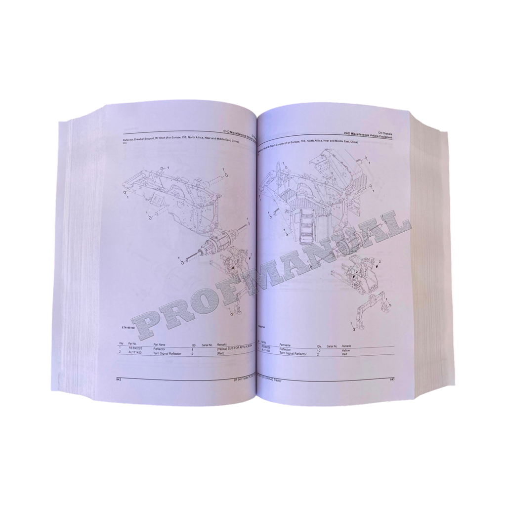 MANUAL DEL CATÁLOGO DE PIEZAS DEL TRACTOR JOHN DEERE 9R 640