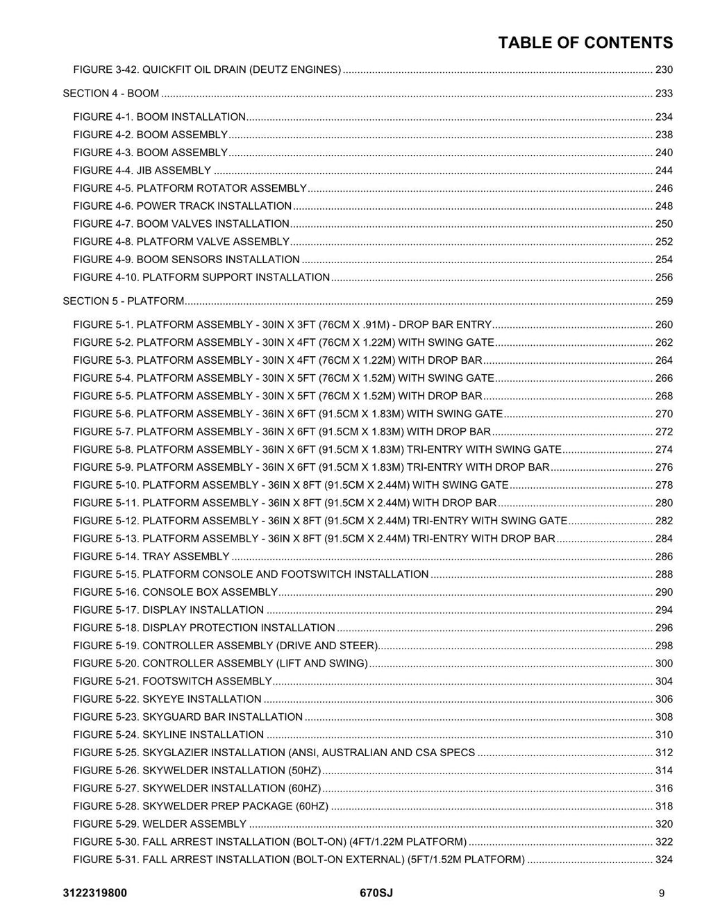 Manual del catálogo de piezas del elevador de pluma JLG 670SJ SL