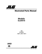 JLG Ecolift 70 Vertical Mast Parts Catalog Manual