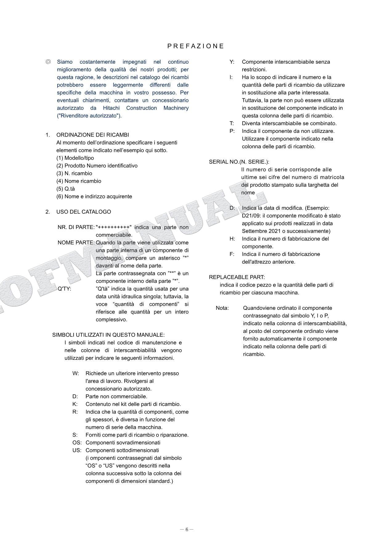 HITACHI 135USOS-7 135USX-7 Japan Spec Equipment Excavator Parts Catalog Manual