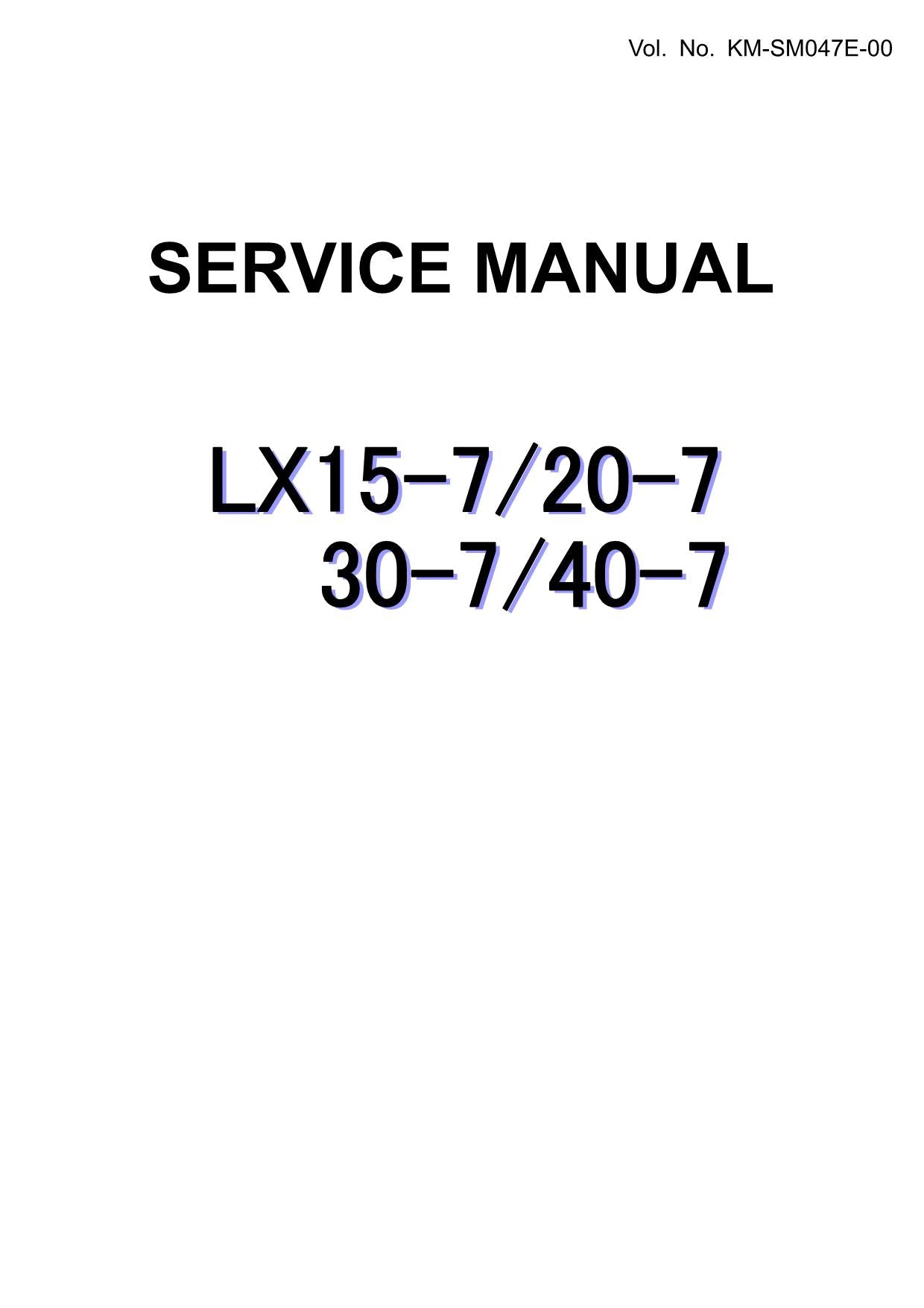 Hitachi LX15-7 LX20-7 LX30-7 LX40-7 Wheel Loader Service Manual