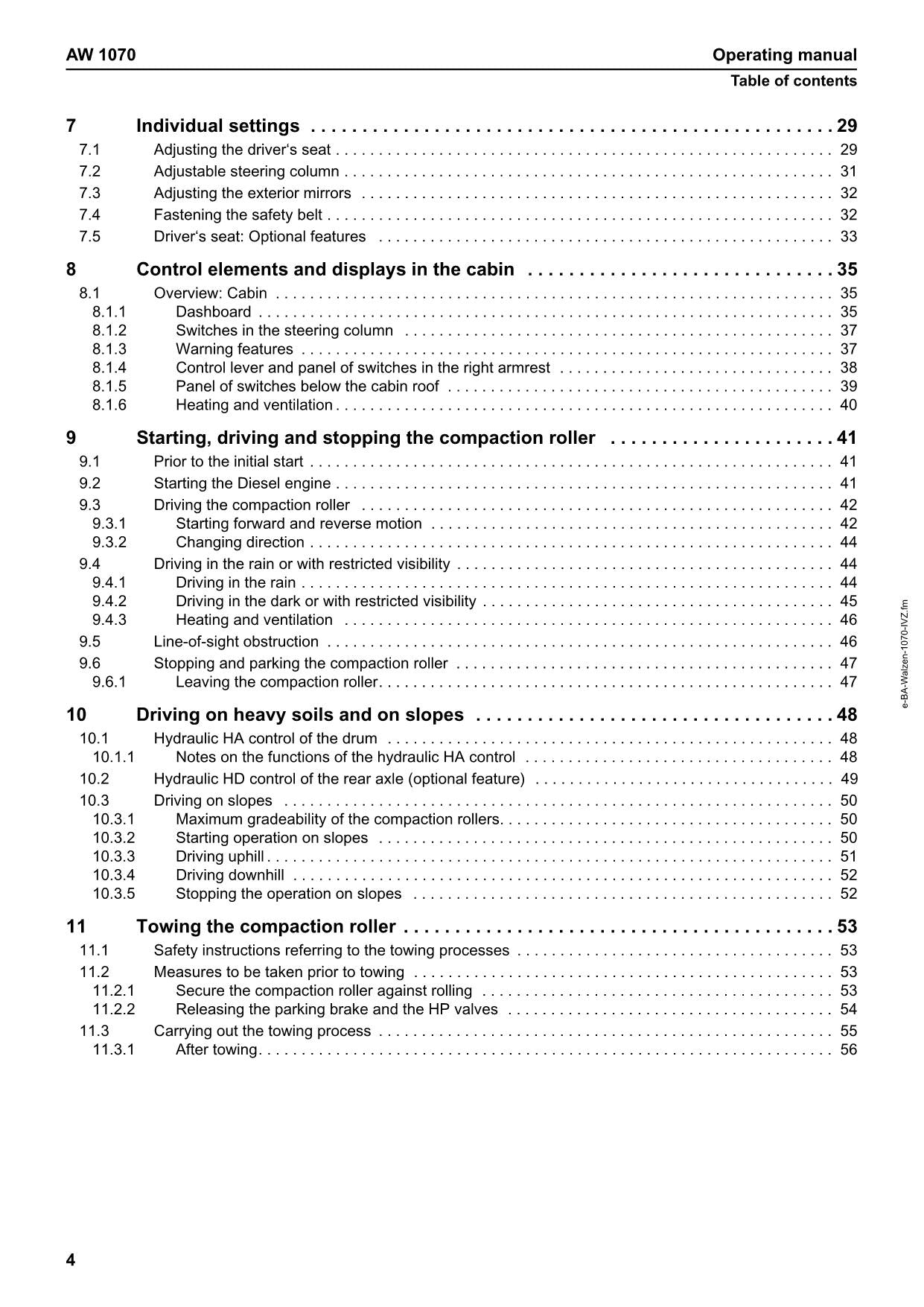 Hyundai HR70C-9 TIER3 ROAD ROLLER Operators Maintenance Manual