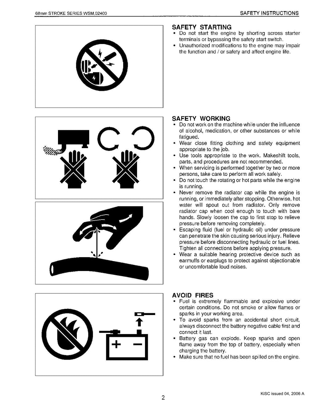 Hitachi HX64B-2 EX8-2B 68mm stroke series Engine Service manual
