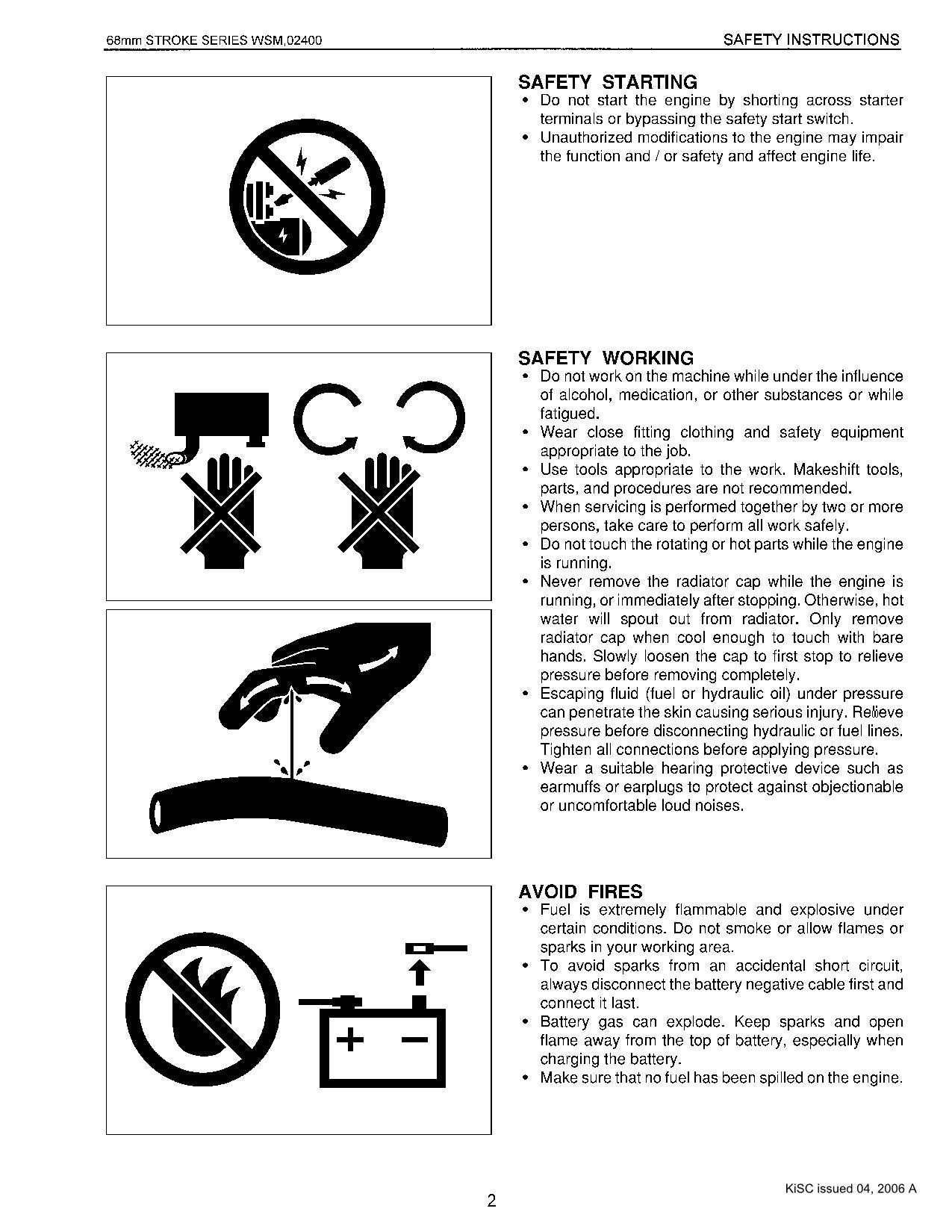 Hitachi HX64B-2 EX8-2B 68mm stroke series Engine Service manual