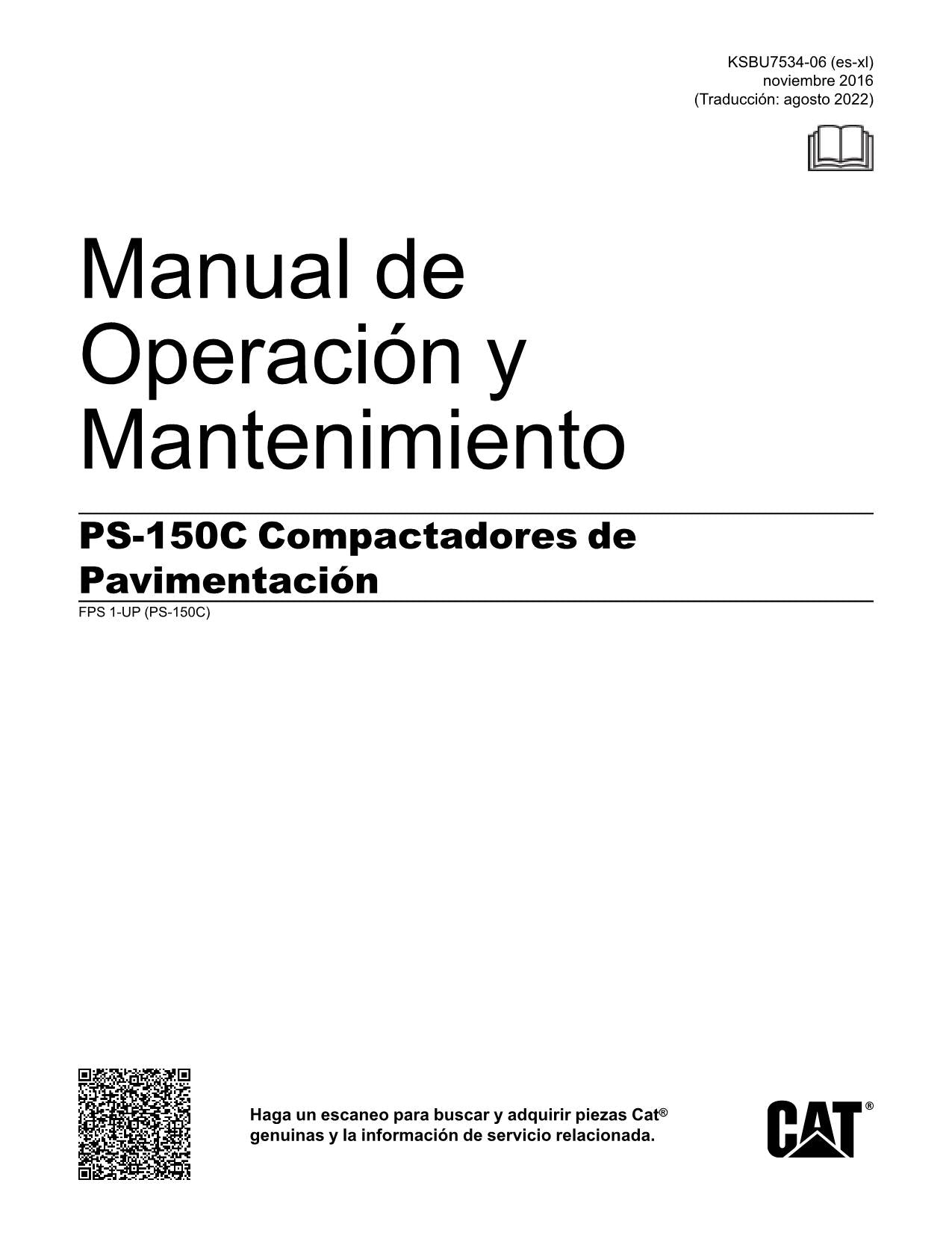 Caterpillar PS 150C Compactadora Manual de Operación y Mantenimiento Español