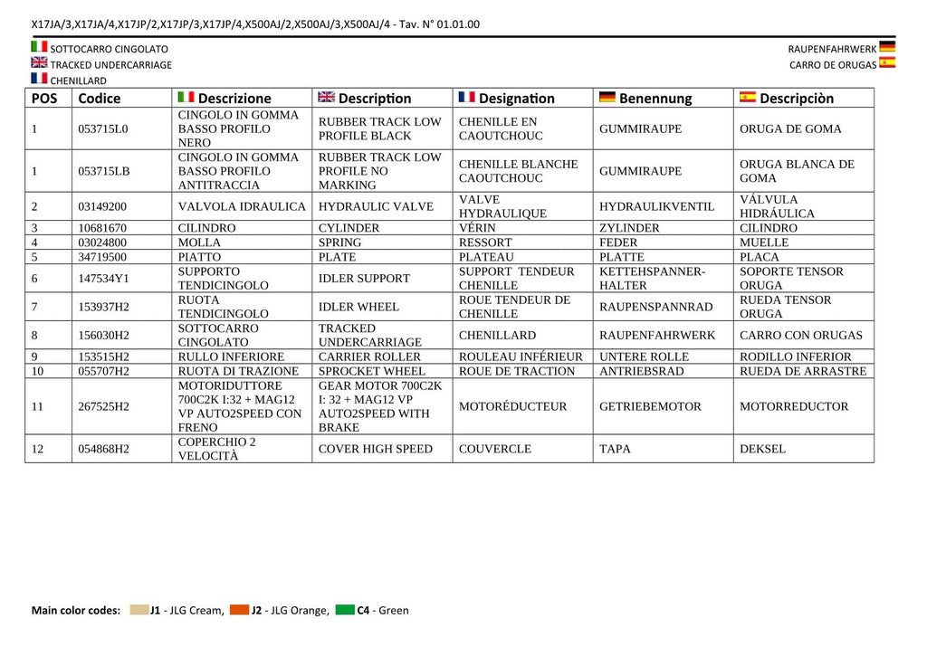 Catálogo de piezas de la excavadora compacta JLG GEN 2 X17JP GEN 2 X500AJ Manual en varios idiomas