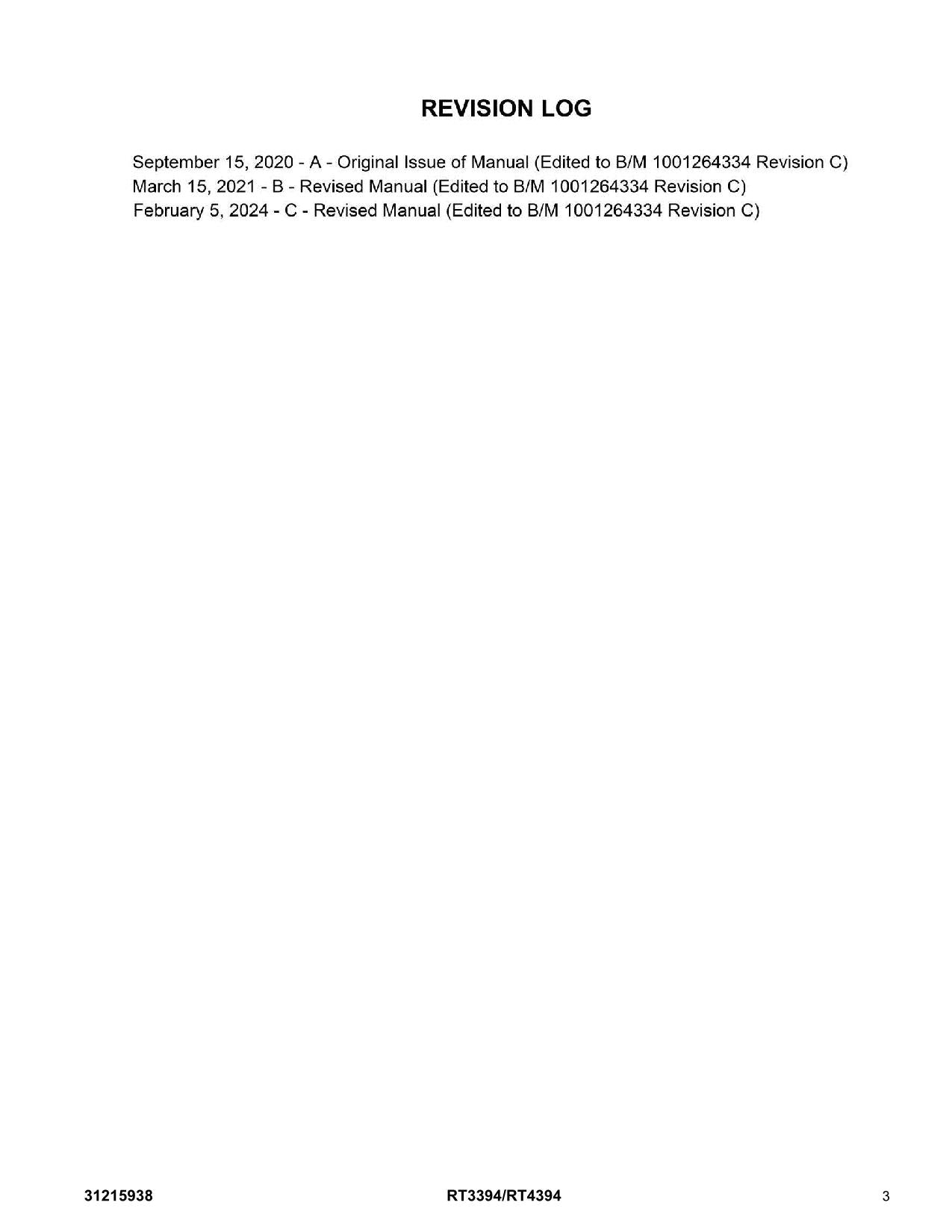 JLG RT3394 RT4394  Scissor Lift Parts Catalog Manual