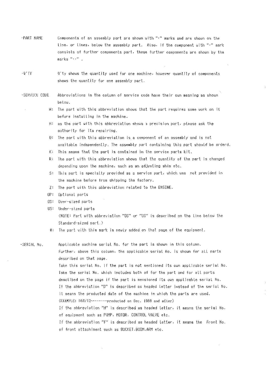 Hitachi LX100 Wheel Loader Parts Catalog Manual SN 00101-up
