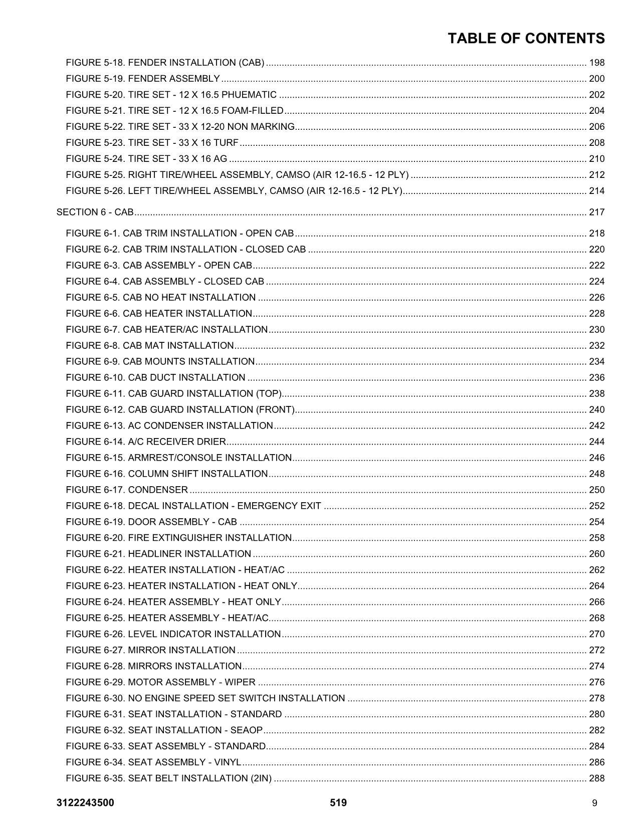 JLG  519 Telehandler Parts Catalog Manual