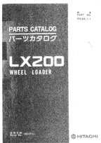Hitachi LX200 Wheel Loader Parts Catalog Manual SN 00101-up