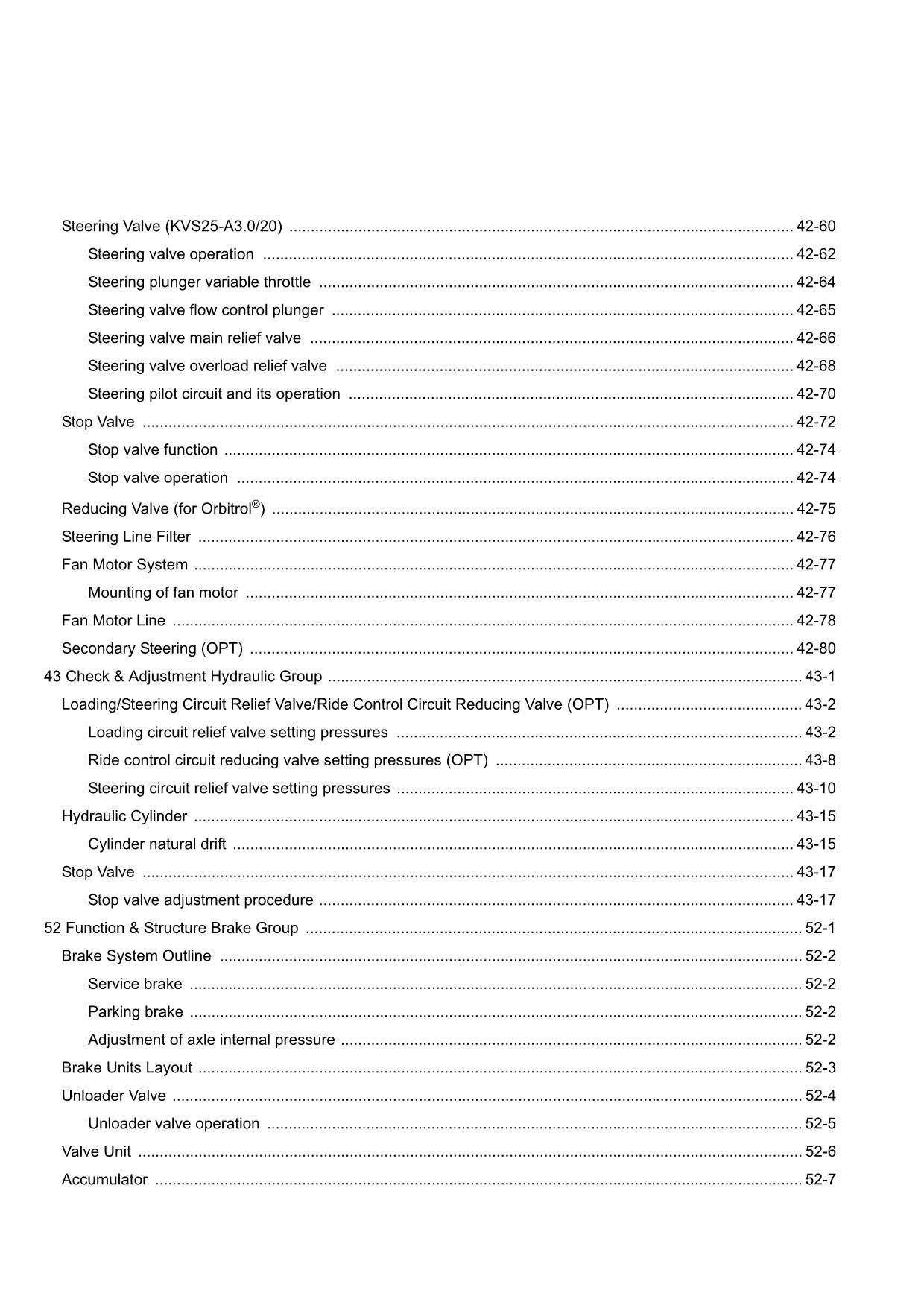 Hitachi ZW250-G Wheel Loader Technical Manual Operational Principle