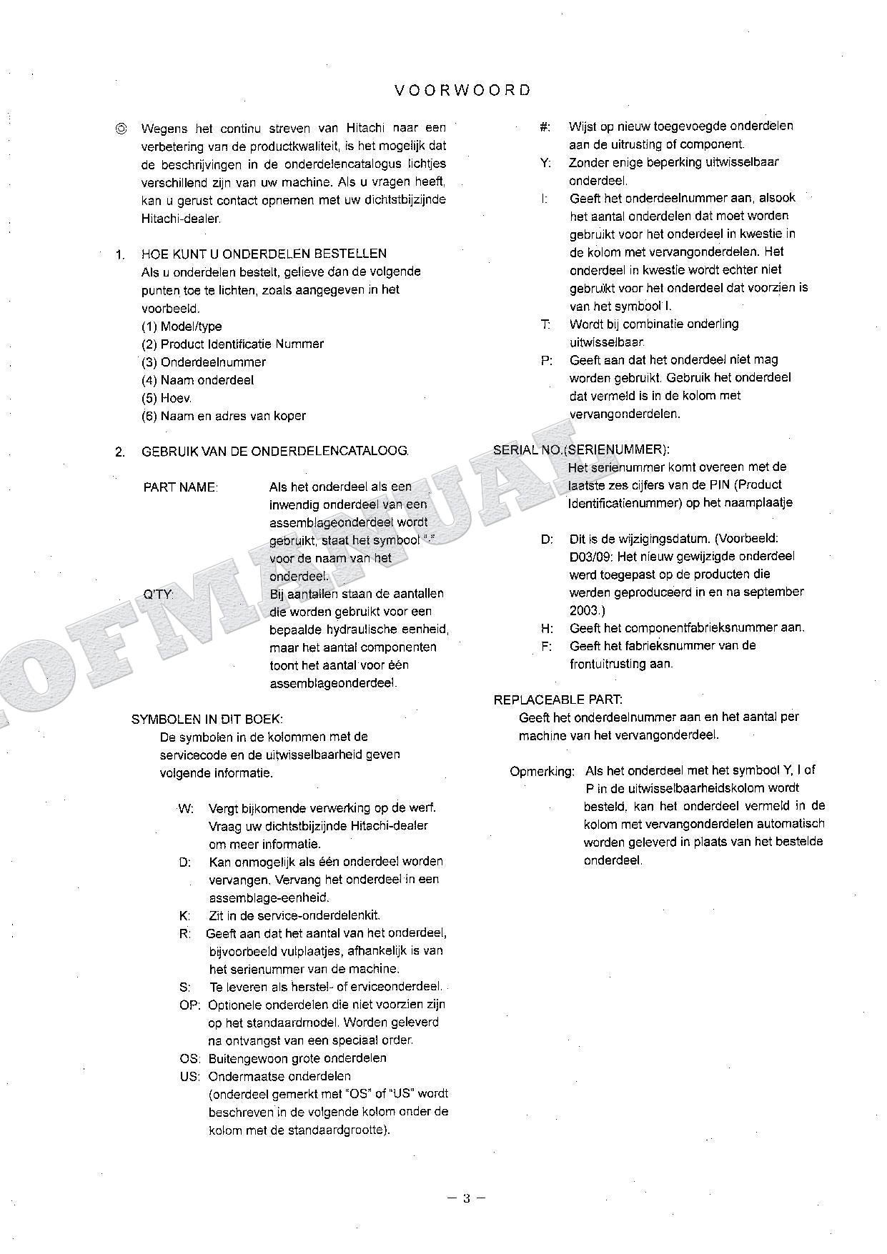 Manual del catálogo de piezas de la excavadora HITACHI ZX70 70LC 80 80LCK 80SB 80SBLC Equip Comp