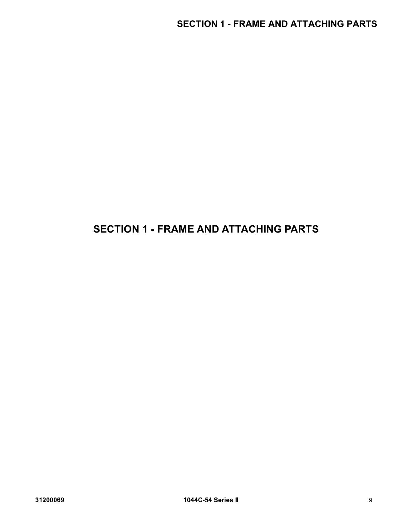 LULL 1044C-54 Series II Telehandler Parts Catalog Manual