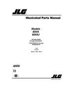 JLG 800A 800AJ Scissor Lift Parts Catalog Manual