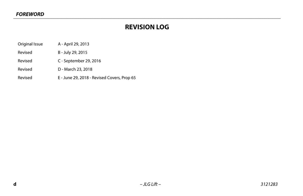 Manual del operador de mantenimiento y operación del elevador de pluma JLG 18RS 18RSJ