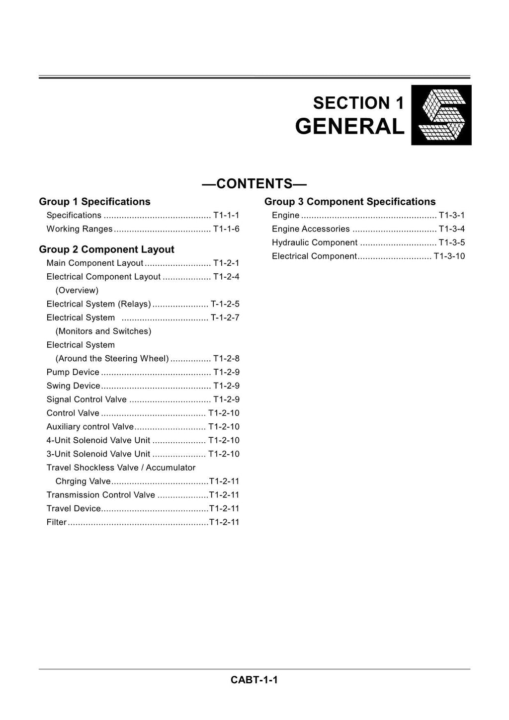 HITACHI ZAXIS ZX130W Excavator Operational Principle Technical Manual