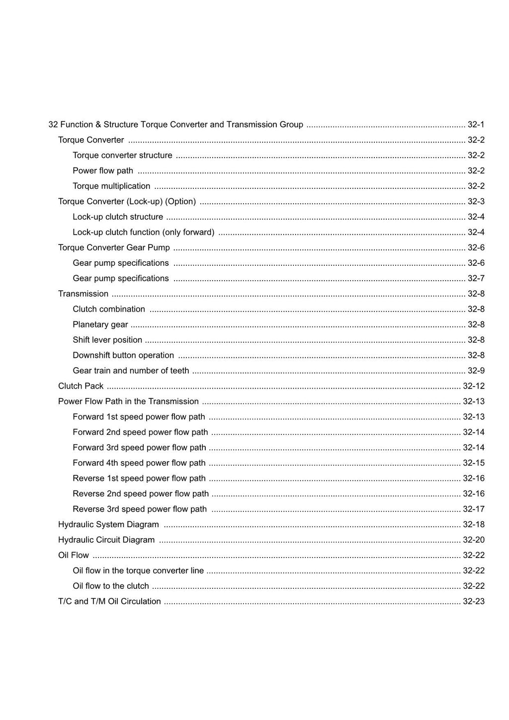 Hitachi ZW370 Wheel Loader Technical Manual Operational Principle
