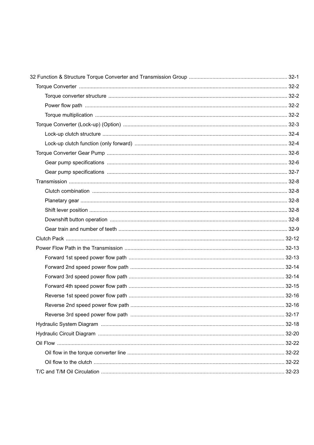 Hitachi ZW370 Wheel Loader Technical Manual Operational Principle